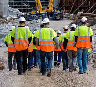 Construction Workers On Job Site