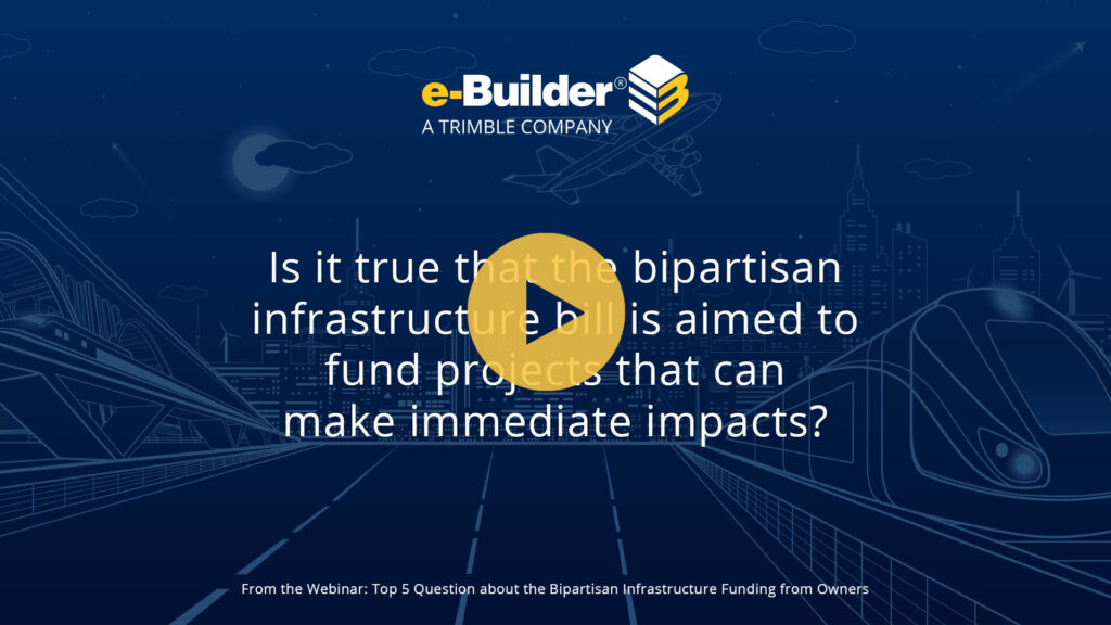 Is it true that the bipartisan infrastructure bill is aimed to fund projects that can make immediate impacts?
